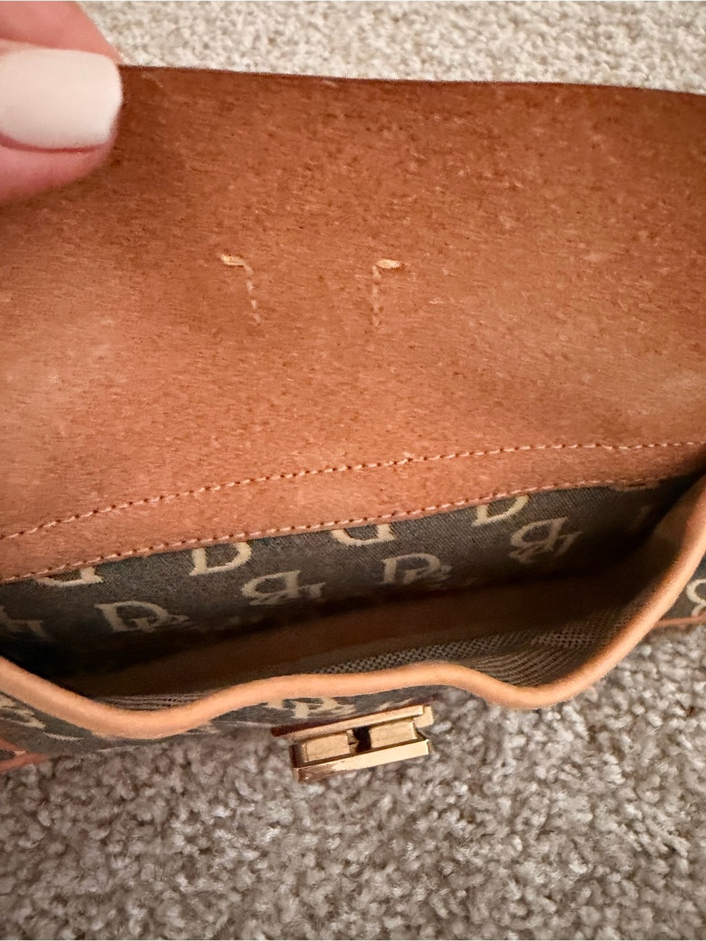 Dooney & Bourke Tan & Brown Signature Logo Satchel - Picture 4 of 10